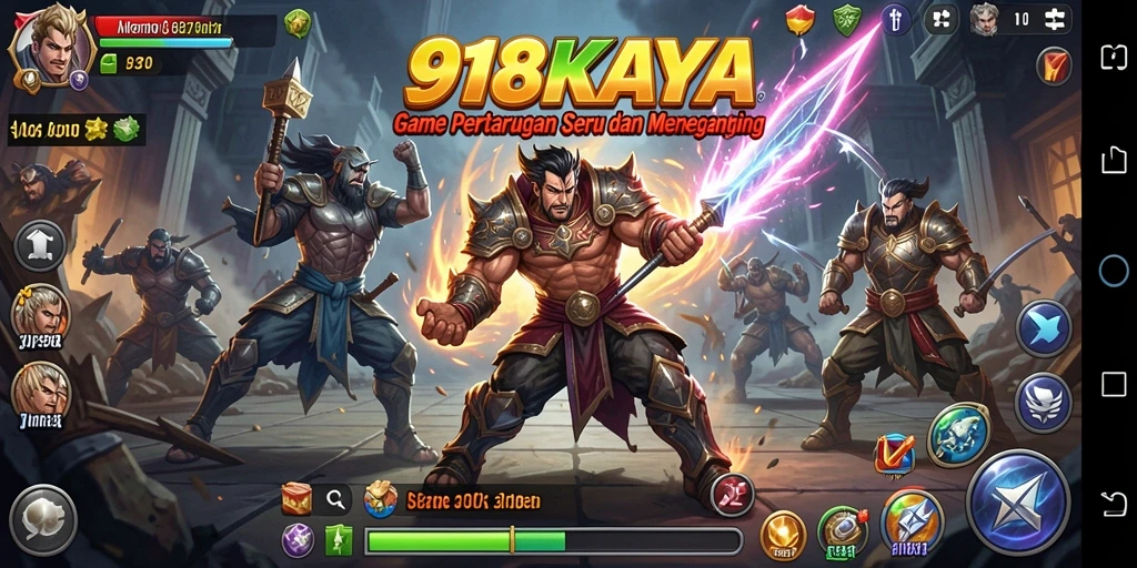 Tampilan aksi pertarungan seru dalam 918KAYA.