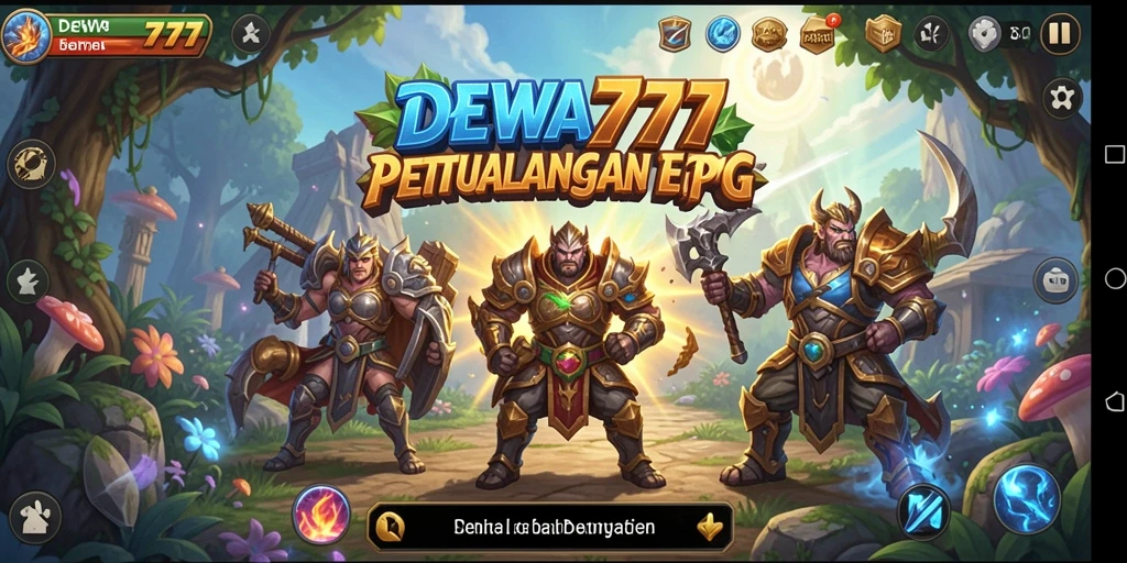 Tampilan aksi seru dalam DEWA777 dengan karakter yang kuat.
