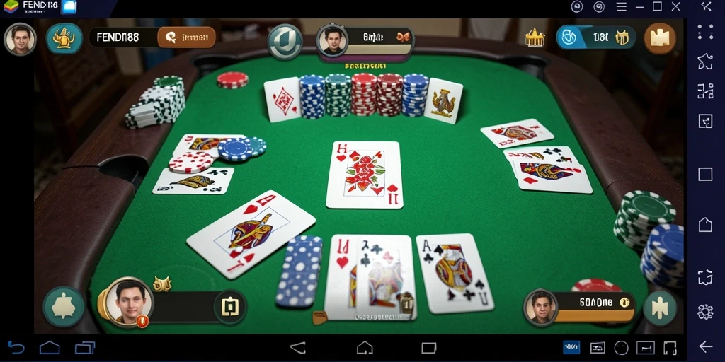 Screenshot gameplay FENDI188 yang menunjukkan saat-saat seru bermain Gaple.