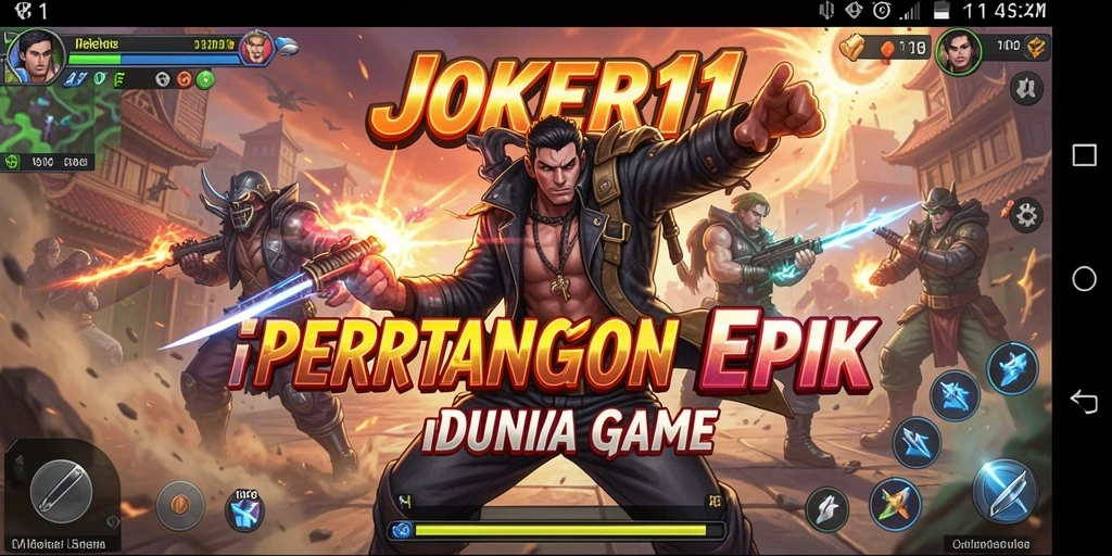 Tangkapan layar menampilkan aksi pertarungan intens di JOKER11.