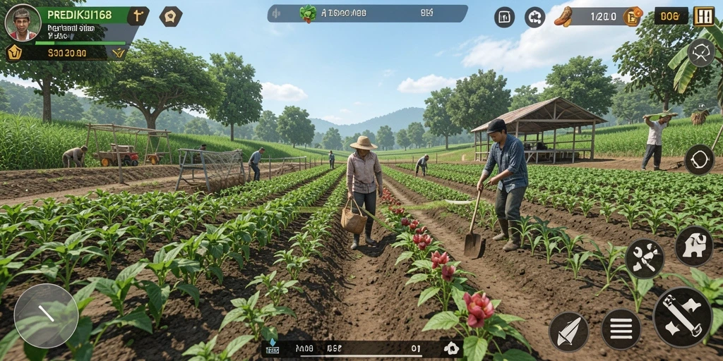 Tampilan gameplay PREDIKSI168 yang menggugah selera bertani.