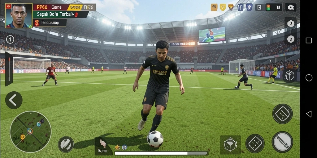 Gameplay seru RP66 dengan aksi sepak bola yang menegangkan.